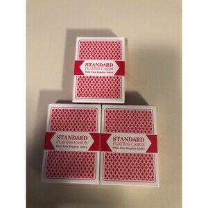 Standard playing cards. Wide Size Regular Index 3 Packs